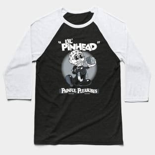 Lil Pinhead - Creepy Cute Vintage Cartoon Horror - Rubberhose Baseball T-Shirt